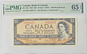 CANADA - 50 DOLLARS - BC 42b - 1954 - PMG GEM UNC 65 EPQ - Picture 1 of 2