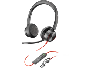 Poly 8225 Blackwire UC Stereo USB-C Wired Headset + USB-C/A Adapter - 8X223AA - Picture 1 of 1