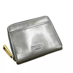 * Beautiful Brand New MARGOT Light Sage Grn Zip Around Leather Clutch Wallet 5x4 - Picture 1 of 7