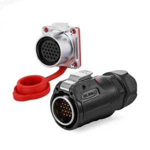 M24 Industry Circular Panel Waterproof Signal Aviation 24 Pin Connector 5A 250V - Picture 1 of 14
