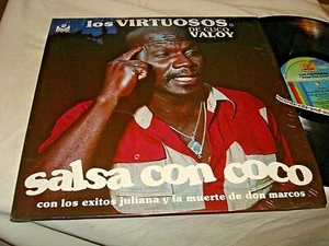 LOS VIRTUOSOS DE CUCO VALOY-SALSA CON COCO-DISCOLOR 4399 VG+/VG+ VINYL RECORD LP - Picture 1 of 3