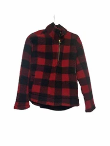 Old Navy Fleece - Buffalo Check Size M Red/black - Picture 1 of 4