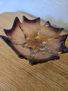 ciotola in vetro artistico di murano ambra/prugna viola JICO MCM VINTAGE - Foto 1 di 5