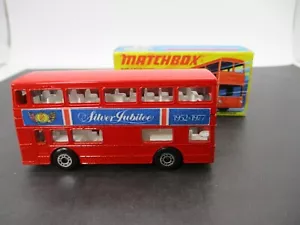 Matchbox Superfast #17 THE LONDONER BUS. RARE SILVER JUBILEE LABEL 1972 MIOB - Picture 1 of 13
