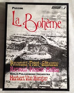 1973 DECCA PUCCINI LA BOHEME Karajan/Berlin Philharmonia 2 Cassette Box Set - Picture 1 of 6