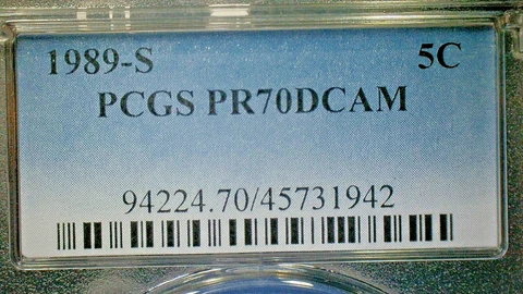 4th of JULY SALE EXTENDS U.S.--1989-S PCGS PR70DCAM JEFFERSON NICKEL KM#A192 Cover