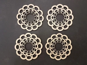 SET OF 4 COASTERS - "GEOMETRIC" - 100MM x 4MM - DESIGN 61 - Picture 1 of 1