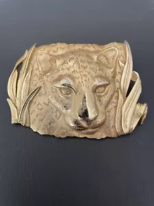 Broche de Colección PARKLANE Puma Tono Dorado Grande Gato Leopardo Colgante Solapa Animal Pin - Imagen 1 de 4