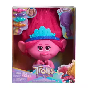 Trolls 3: Band Together Poppy Styling Head DreamWorks Hair Comb Crown New - Picture 1 of 5