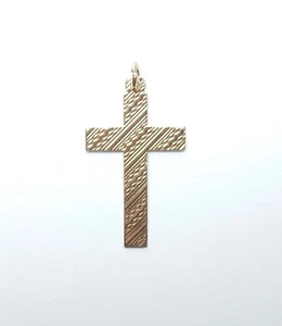 Yellow gold 9 carat cross pendant 1.2g vintage - Picture 1 of 3