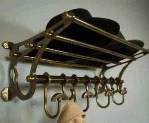 Rack da parete antico francese COATRACK/portapacchi/treno arredamento di lusso rack - Foto 1 di 6