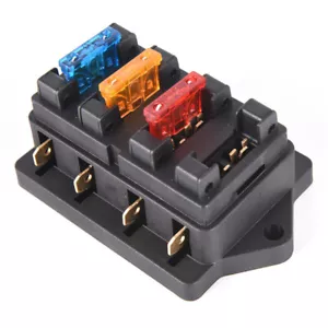 Supporto per portafusibili a lama ATO standard per circuito a 4 vie per auto 12V - Picture 1 of 11