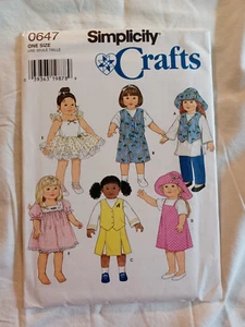 Simplicity Crafts 0647 Pattern 18" Doll Clothes American Girl Ballerina - NEW - Picture 1 of 4