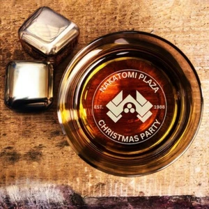 Nakatomi Christmas Party Whiskey Glass - Engraved Funny Gift for Dad - Picture 1 of 2