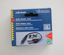 Audio-Adapter, mono 2/09 Audio mit 2 klinkenstecker 6.35mm&klinkenkupplung (W9)