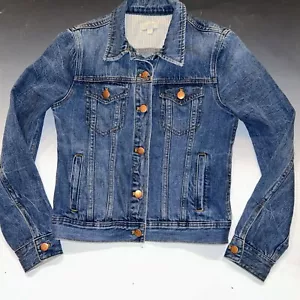 J Crew Blue Denim Women's Jeans Jacket Size XS - Picture 1 of 5