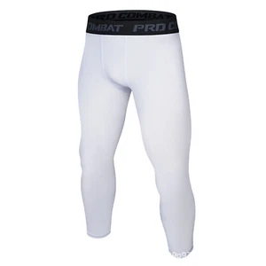 Men's Athletic 3/4 Compression Pants Tights Sports Base Layer Bottoms Pants - Picture 1 of 52