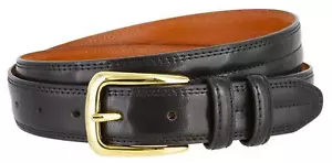 Cinturón de vestido genuino cosido suave con cinturón para hombre 1-1/8" de ancho - Imagen 1 de 9