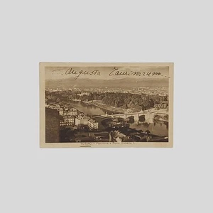 Cartolina d’epoca virata in seppia Torino Panorama e Ponte Umberto I VG 1930 - Picture 1 of 2
