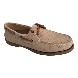 Scarpe da barca Sperry da uomo taglia 8,5 sottovento 2 occhielli perfette bianco sporco STS25195 $160 - Foto 1 di 7