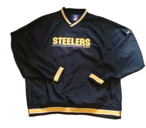 Pittsburgh Steelers NFL Lightweight Pullover Windbreaker Mens Medium M Reebok - Picture 1 of 10