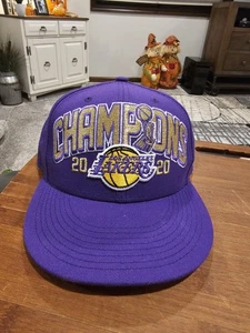 2020 New Era Los Angeles Lakers Hat Cap Fitted Size 7 1/2 (H8) - Picture 1 of 7