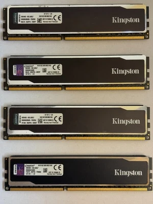 32GB Kit (4x 8GB) DDR3 Kingston HyperX Black 1600 MHz CL 10 KHX16C10B1BK2/16X - Bild 1 von 2