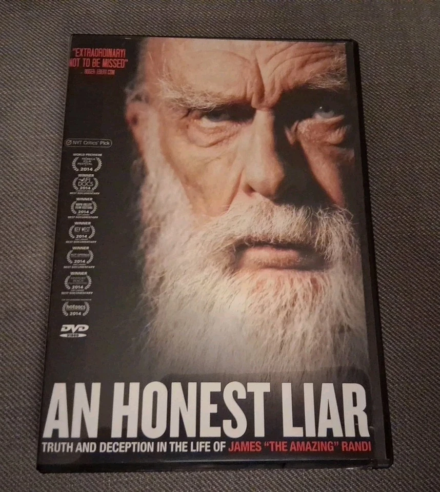 An Honest Liar DVD James "The Amazing" Randi 2014 Flim Flam Films RARE oop USA Foto 1 de 4