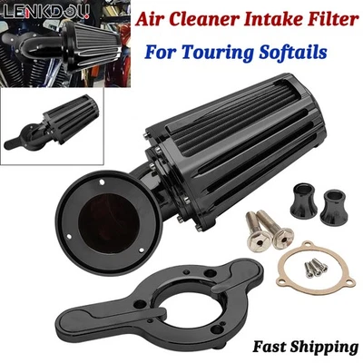 Kit de filtro de filtro de aire cono para Harley M8 Touring Street Road King Glide Softail Foto 1 de 4