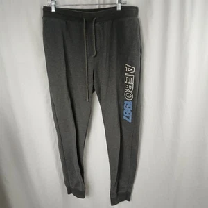 Joggers Aeropostale 1987 polar ultra suave bolsillo con cordón gris para hombre talla L - Imagen 1 de 15