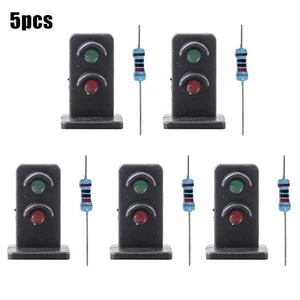 5-LEDs OO HO Jauge 20mm Faites De Signaux Nains Verts/rouges 2-Aspects - Photo 1/12