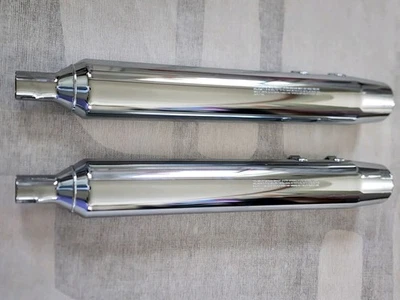 Silenciadores de escape Tri-Glide genuinos Harley Davidson 17-23 tubos traseros culata cromada Foto 1 de 4