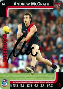 Signed 2025 Essendon Bombers AFL TeamCoach Card - Andrew McGrath - Picture 1 of 3