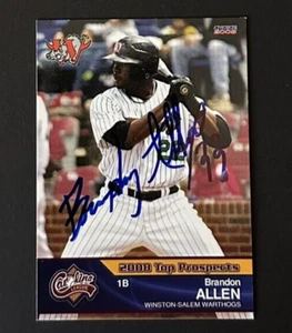 BRANDON ALLEN SIGNED 2008 Choice Top Prospects White Sox Auto CARD ~ AUTHENTIC - Imagen 1 de 2
