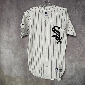 Vintage 90s Russell Diamond Authentic Chicago White Sox Pinstripe Jersey 40 M - Picture 1 of 7
