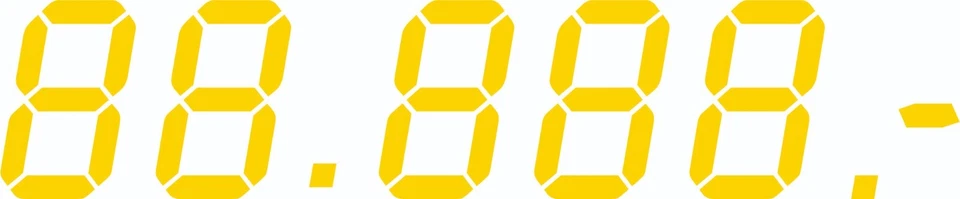 WERBEARTIKEL R. KAISER 50 Stück Digitale Preisauszeichnungen 5 stellig ( Folienaufkleber )