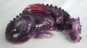 Vintage Ceramic Dragon Figurine Hand Painted with Glass Eyes - Picture 1 of 8