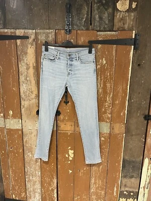 Abercrombie & Fitch Denim Jeans Super Skinny Light Blue Cotton Blend Casual W31 - Image 1 of 4