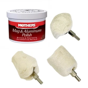 4 pc MOTHERS Mag Drill Polisher Polish Buffer Kit Wheel Aluminum Car Auto Buff - Picture 1 of 1