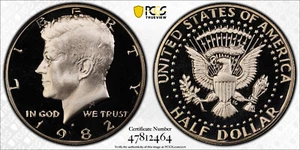 1982 S 50C KENNEDY HALF DOLLAR PCGS PR69DCAM Protected by Gold Shield & TrueView - Picture 1 of 3