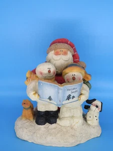 Vintage ~ Santa & Snowmen W/ Cat & Dog ~ Elder Beerman ~ Caroling Holiday Songs - Picture 1 of 7