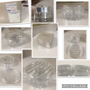 Villeroy & Boch Linea Collection Crystal Covered Box Candy Dish Made In Germany - Picture 1 of 12
