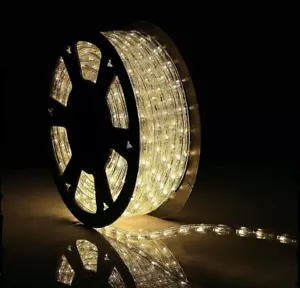 100Ft Rope Lights Outdoor, Warm White, Cuttable Outdoor String Lights Waterpr... - Picture 1 of 4
