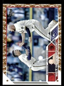 2023 Topps Series 2 # 457 Rowdy Tellez Memorial Day Camo /25 Milwaukee Brewers - Picture 1 of 2