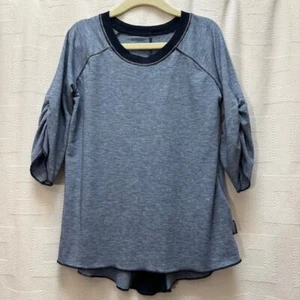 Girls Patagonia Fleury Activewear Shirt Top 3/4 Blue Navy Swing Sheer XS 5-6 EUC - Picture 1 of 6