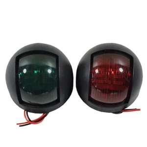 ISURE Boat Black 12v LED Navigation Bow Left Right Red Green Starboard Light - Picture 1 of 4