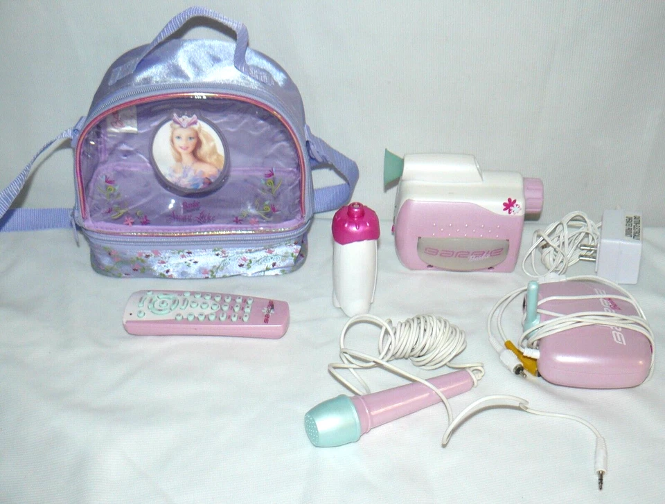 Barbie 2002 Swan Lake Wireless Video Camera Microphone Remote BE-278 Carry Case - Image 1 of 4
