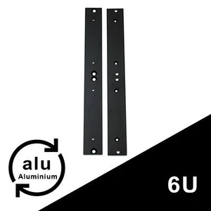 Soportes laterales para rieles Eurorack 6U, mejillas laterales Eurorack 6U - NEGRO, aluminio - Imagen 1 de 5