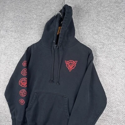 Moletom com capuz vintage Spitfire Wheels masculino pequeno S preto pulôver skate - Imagem 1 de 4