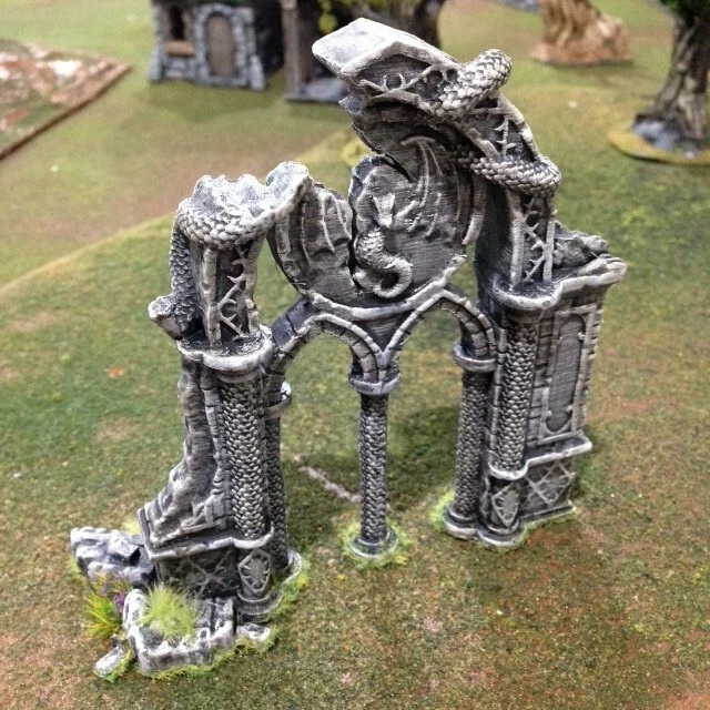Dragon Archway – APOC Stone Ruins | 28mm Fantasy Terrain | Printable Scenery